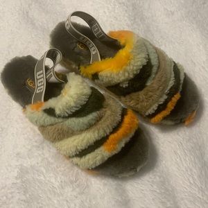 Ugg Fluff Yeah Slide Cali Collage Olive (camo) size 9